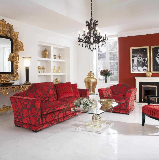Red sofa set dubai