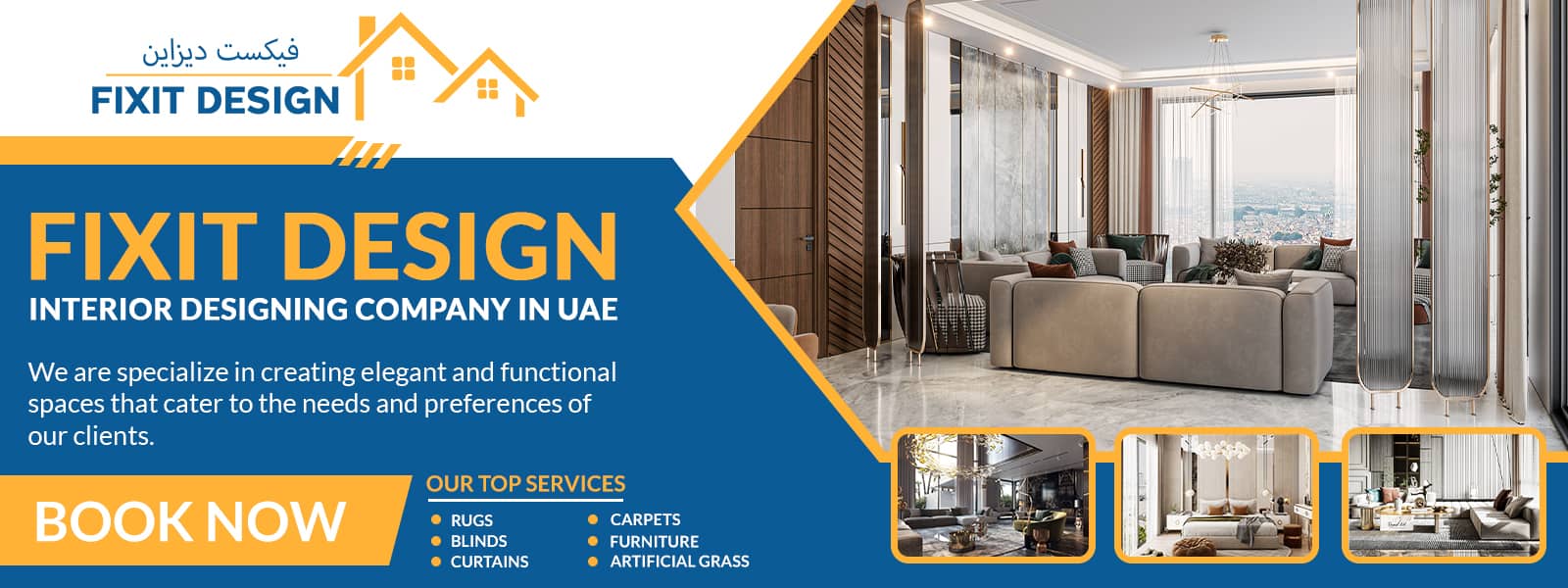 Fix it Design provides luxury interior design in Dubai at an affordable price range. We aim to add value to your place by providing the modern interior look.
