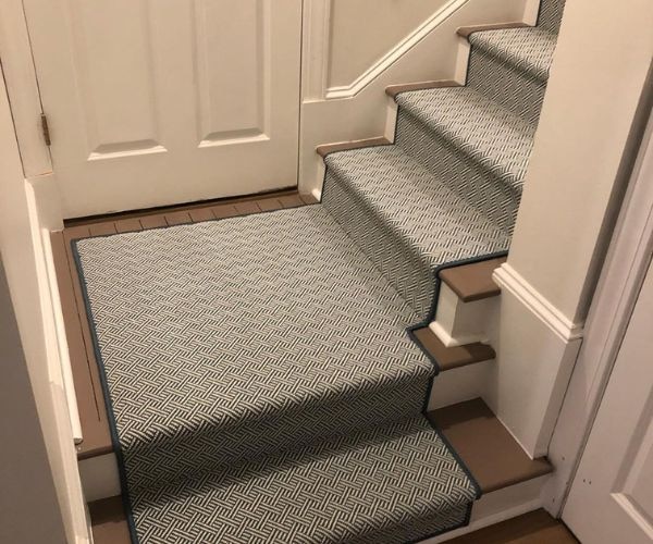 Grey Color Carpets on Stairs