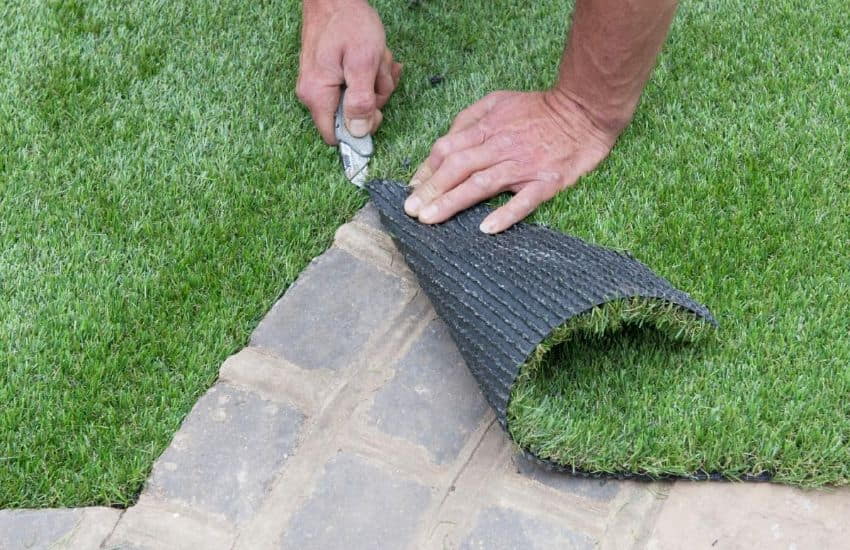 Cutting Of Extra Turf From Sides