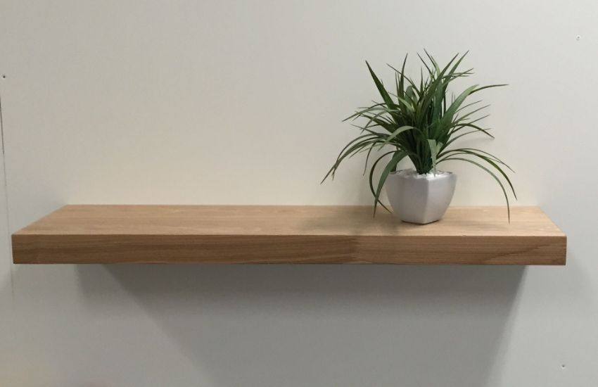 Floating Grass Shelves On Entrance Wall