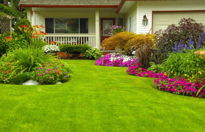 Run Your Artificial Lawn With Flower Beds