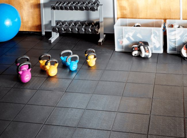Luxury rubber floor tiles