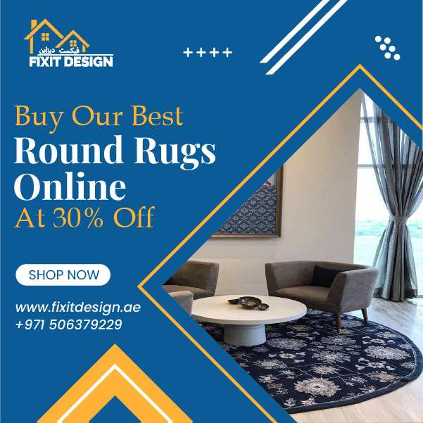 Round rugs mobile banner