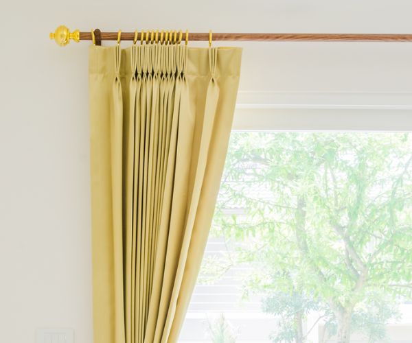 Yellow Color Pinch Pleat curtains